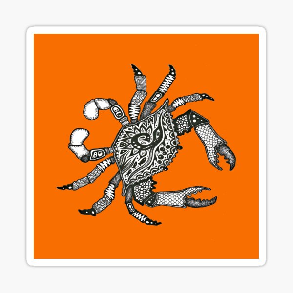Fall Crab Sticker