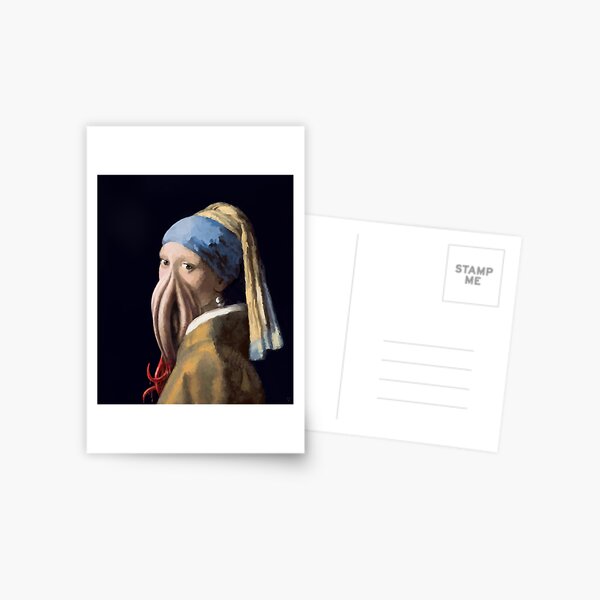 La Jeune Fille à la pieuvre Carte postale