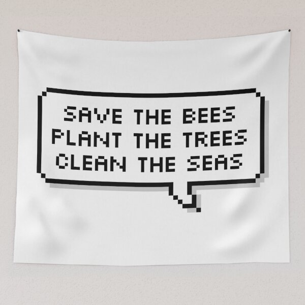 Item preview, Save The Bees Plant The Trees Clean The Seas designed and sold by Sour Soul.