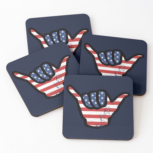 Item preview, Red White And blue USA 4th July  Shaka Hand  2021 designed and sold by d247.
