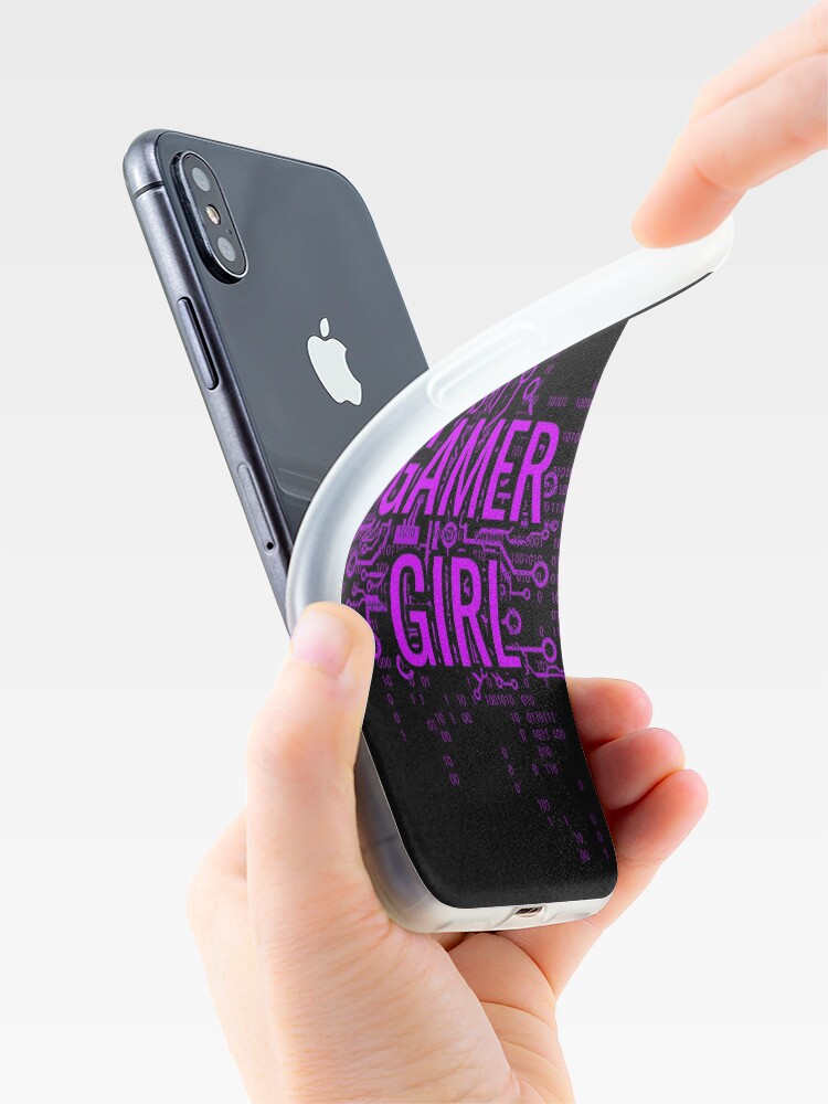 Alternate view of GAMER GIRL Cyber Purple iPhone Case & Cover