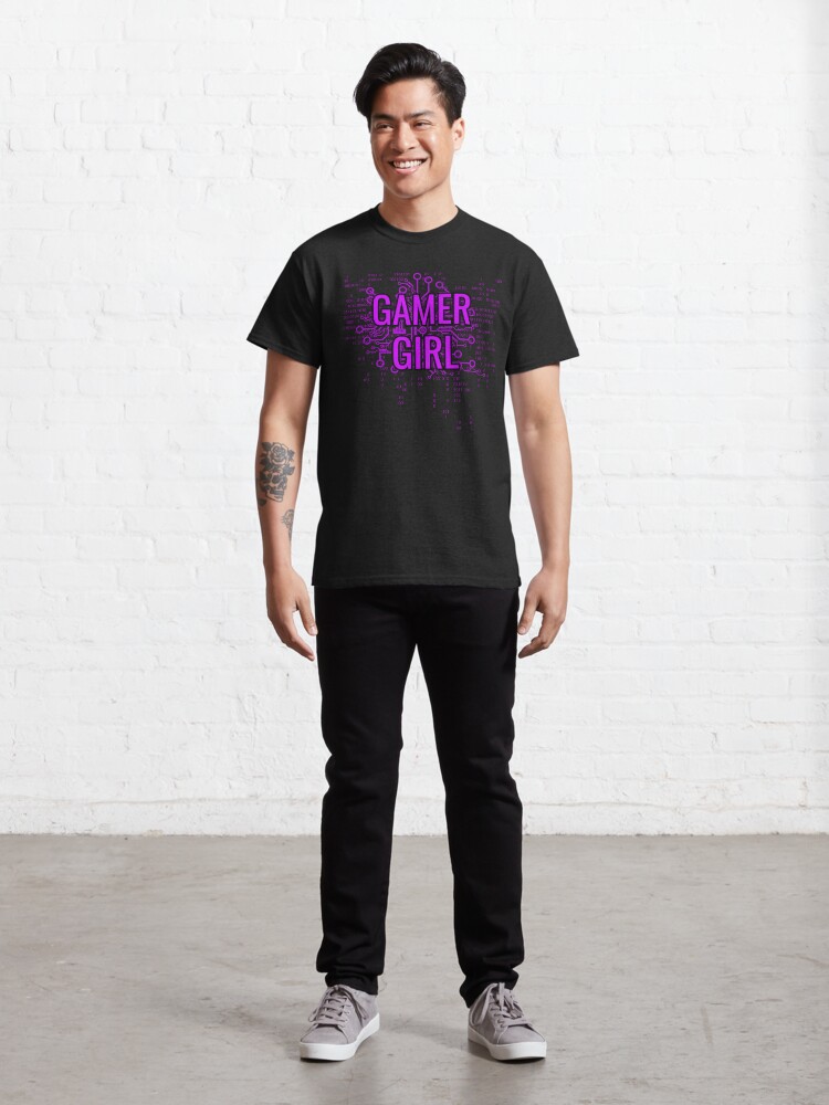 Alternate view of GAMER GIRL Cyber Purple Classic T-Shirt