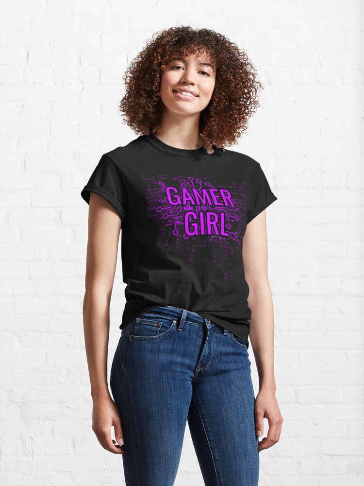 Alternate view of GAMER GIRL Cyber Purple Classic T-Shirt