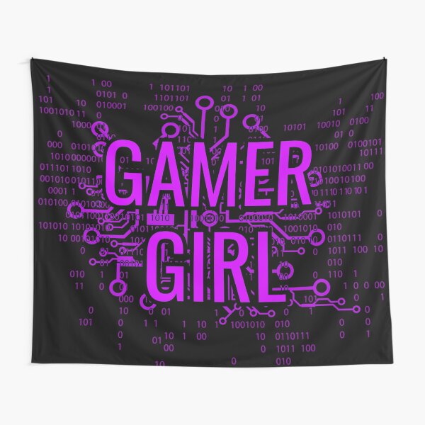 GAMER GIRL Cyber Purple Tapestry