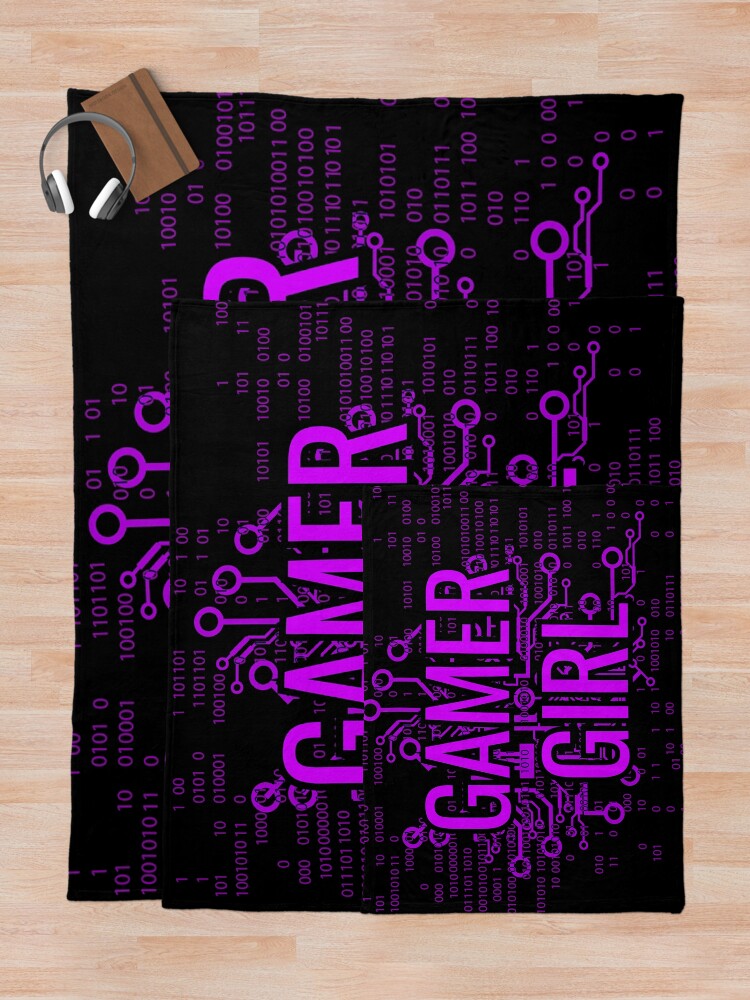 Alternate view of GAMER GIRL Cyber Purple Throw Blanket