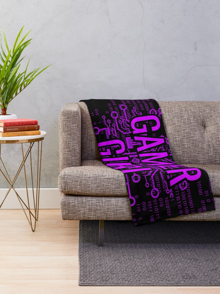 Alternate view of GAMER GIRL Cyber Purple Throw Blanket