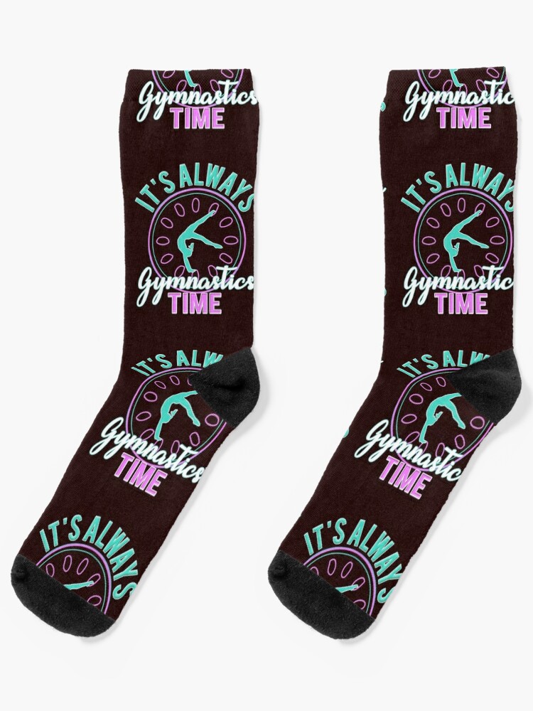 Top Fun Always Time for Gymnastics Design Socks for Sale by LGamble12345