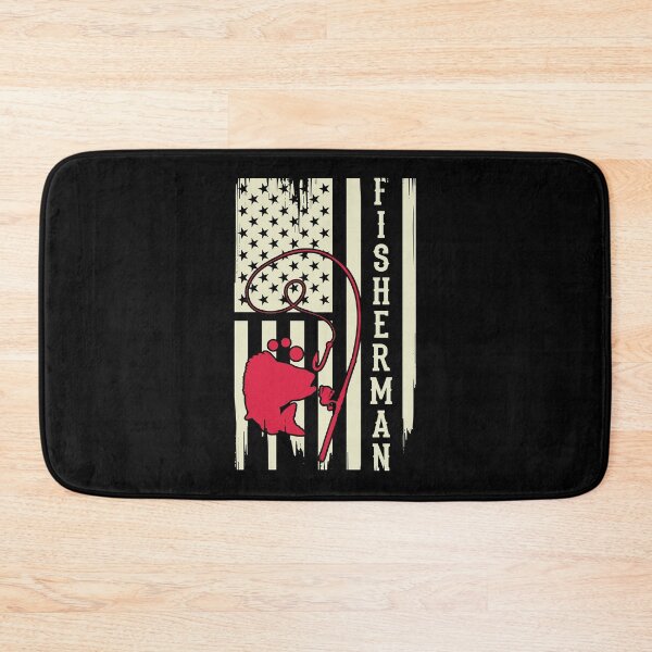 Item preview, American Fishing Rod Flag, Vintage Usa Fishing Pole Flag Gift for a Fisherman. designed and sold by JUSTBEELEGANT.