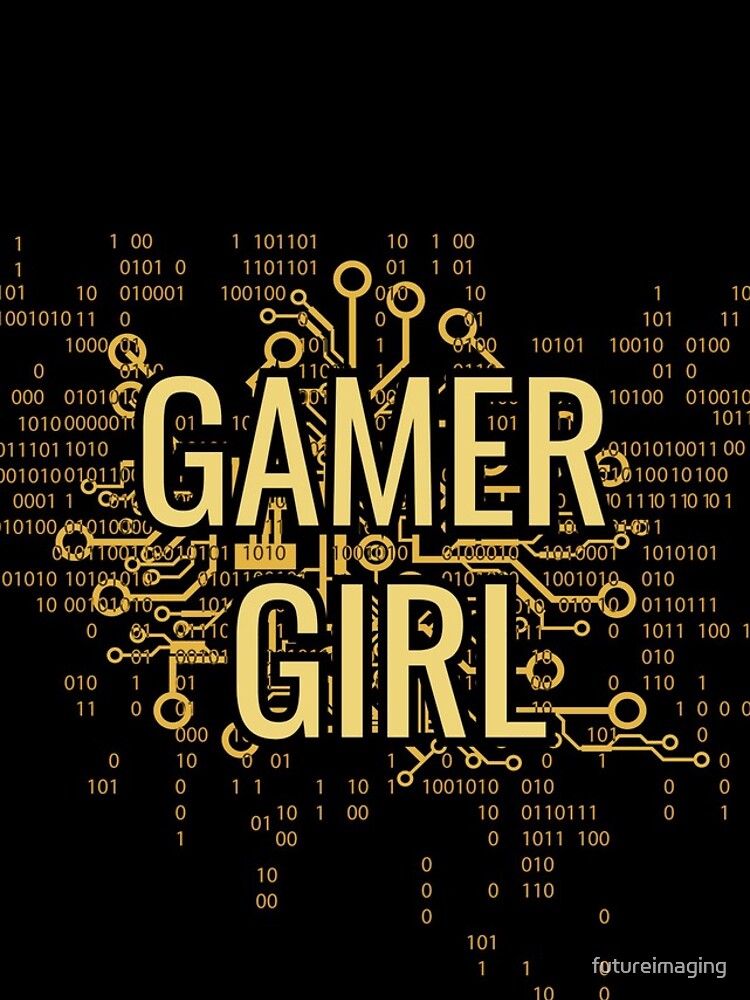 GAMER GIRL Cyber Yellow Gold by futureimaging