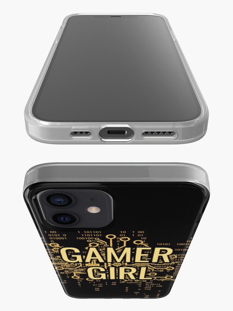 Alternate view of GAMER GIRL Cyber Yellow Gold iPhone Case & Cover