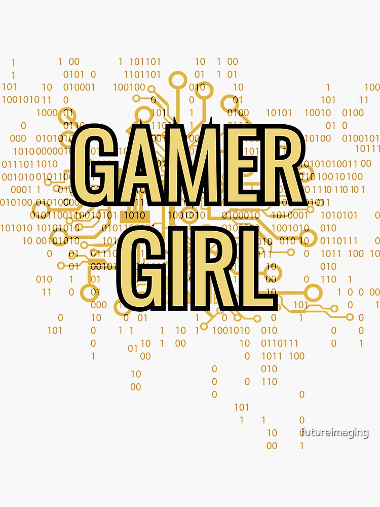 GAMER GIRL Cyber Yellow Gold by futureimaging