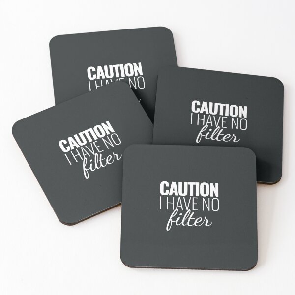 Item preview, Caution: I have no filter, funny, sarcastic quote designed and sold by Minimalist Quotes and Sayings.
