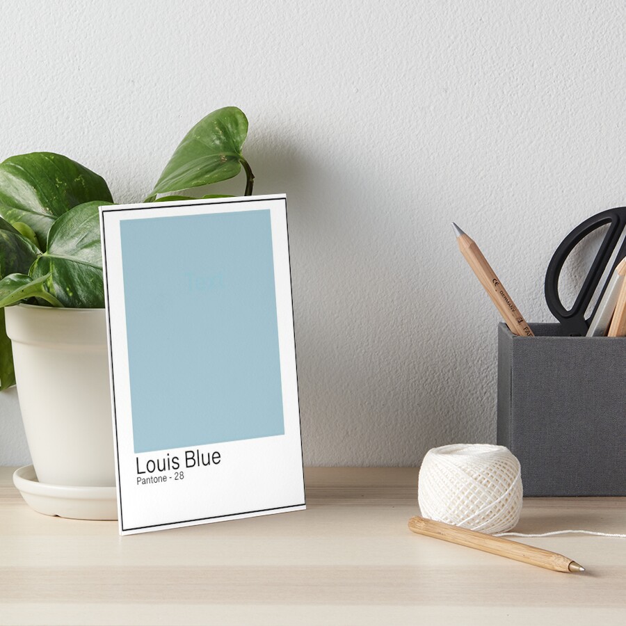 Louis Blue Pantone Paint Card Photographic Print for Sale by
