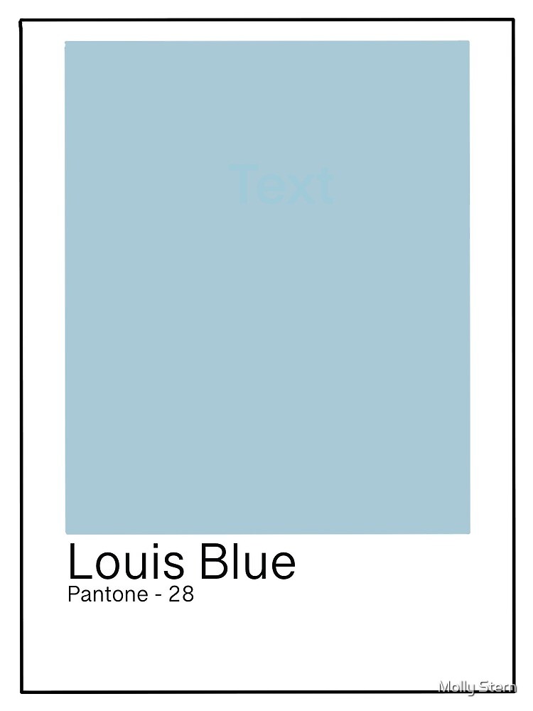 Louis Blue Pantone Paint Card Photographic Print for Sale by