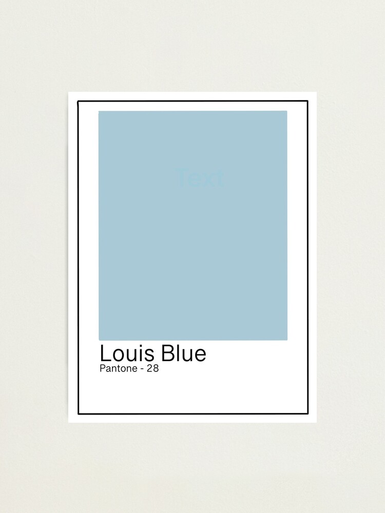 Louis Blue Pantone Paint Card Photographic Print for Sale by Molly Stern