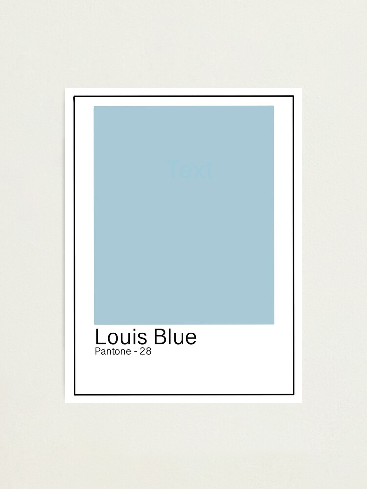 Louis Blue Pantone Paint Card Photographic Print for Sale by