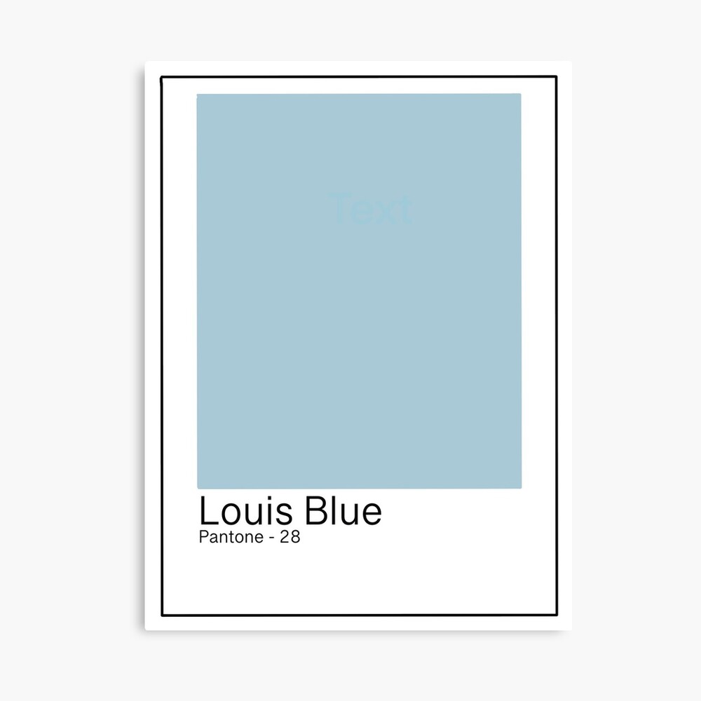 Louis Blue Pantone Paint Card Photographic Print for Sale by Molly Stern