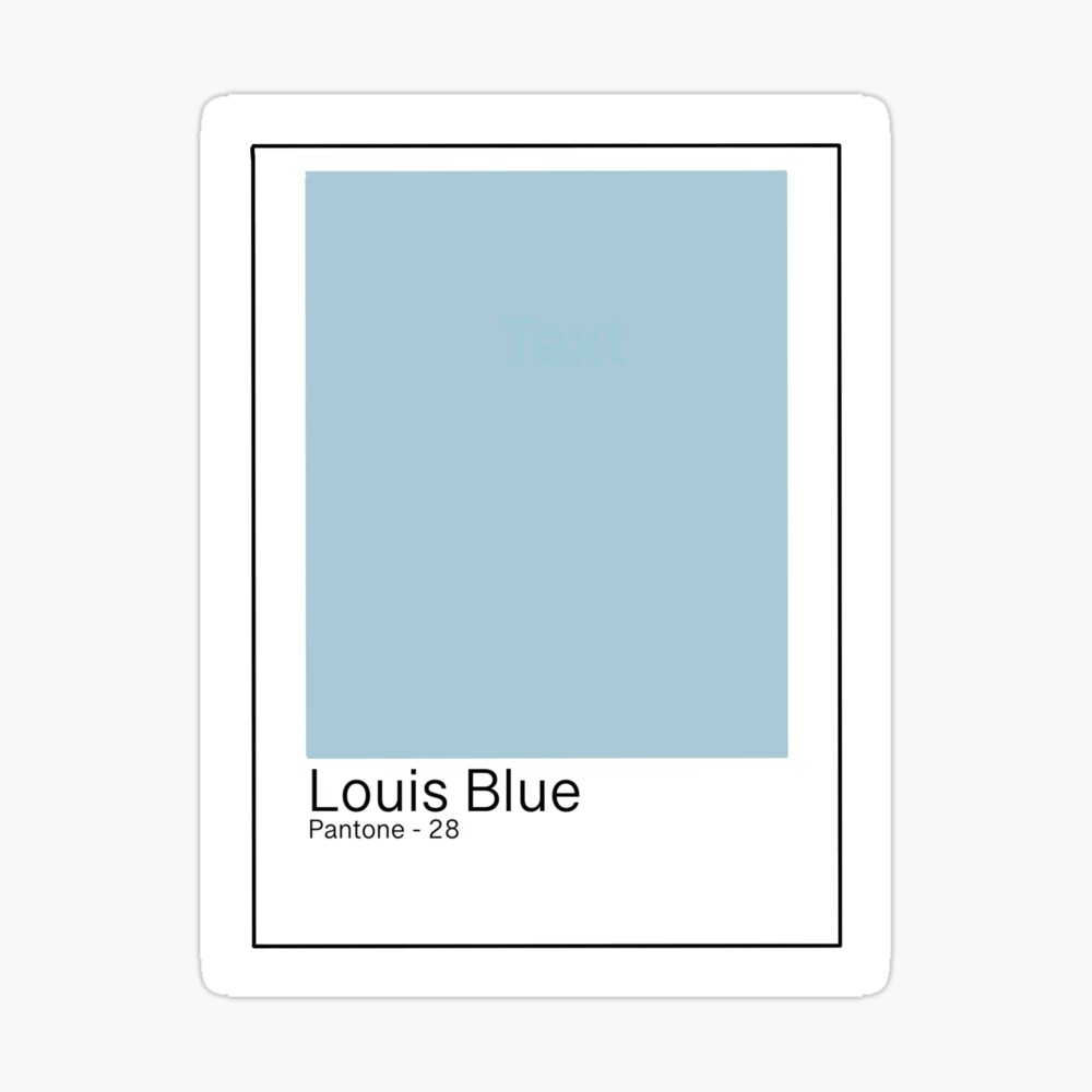 Louis Blue Pantone Paint Card Art Print for Sale by Molly Stern
