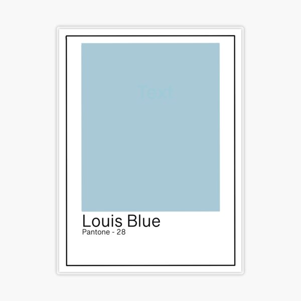 Louis Blue Pantone Paint Card Art Print for Sale by Molly Stern