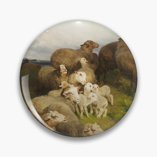 Item preview, Sheep in a Meadow - August Friedrich Schenck - 1865 designed and sold by CJET.