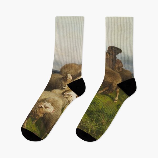 Item preview, Sheep in a Meadow - August Friedrich Schenck - 1865 designed and sold by CJET.