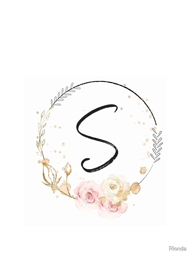 Aperçu 5 sur 5. Coque iPhone avec l'œuvre Lettre S - Roses créée et vendue par Rionda.