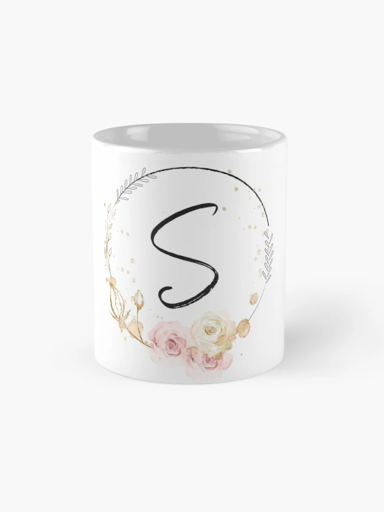 Thumbnail 4 of 6, Coffee Mug, Letter S - Roses designed and sold by Rionda.
