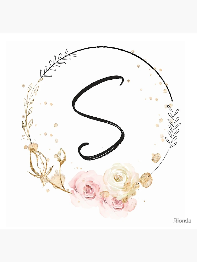 Thumbnail 5 of 5, Acrylic Block, Letter S - Roses designed and sold by Rionda.