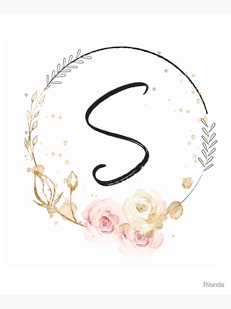 Thumbnail 5 of 5, Tote Bag, Letter S - Roses designed and sold by Rionda.