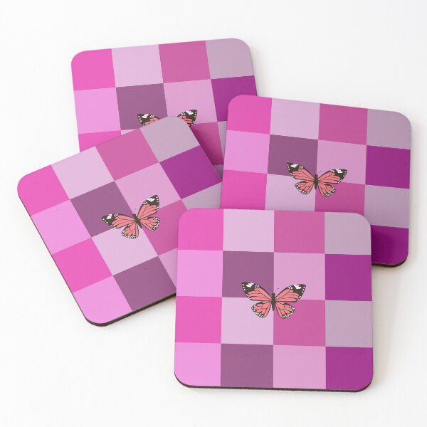Item preview, Trendy Pink Geometric Colorblock Pattern With A Pink Butterfly designed and sold by Avani01.