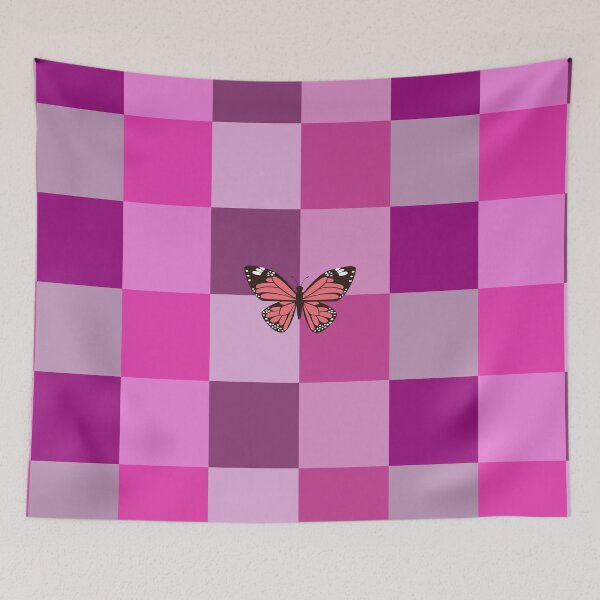 Item preview, Trendy Pink Geometric Colorblock Pattern With A Pink Butterfly designed and sold by Avani01.