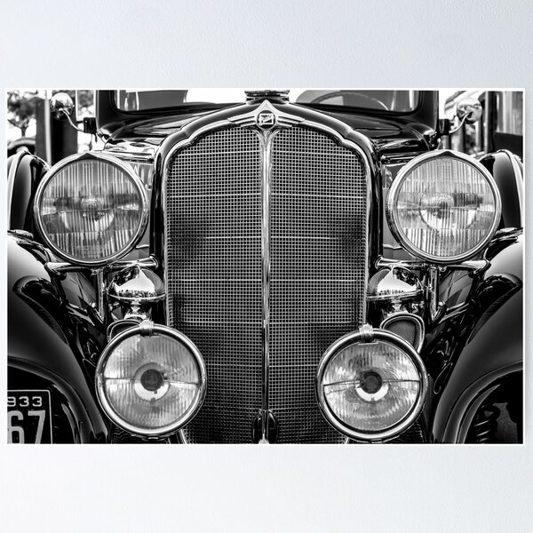 Item preview, 1933 Buick Series 50 Coupe Close-up - Black And White designed and sold by ultimateplaces.