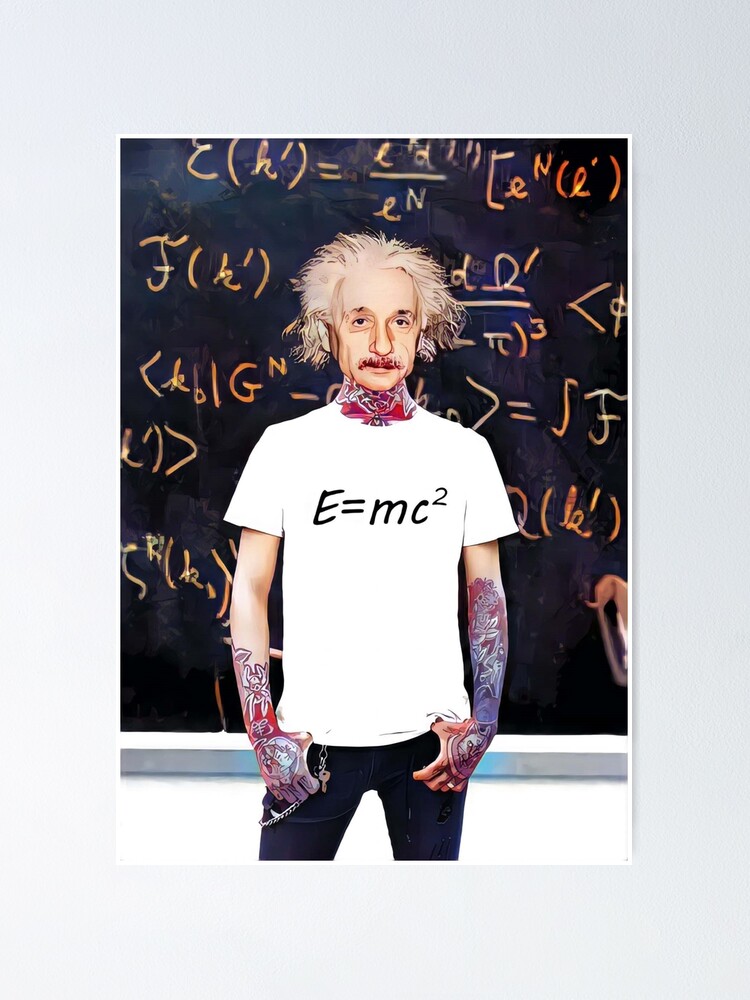 camiseta einstein tatuado