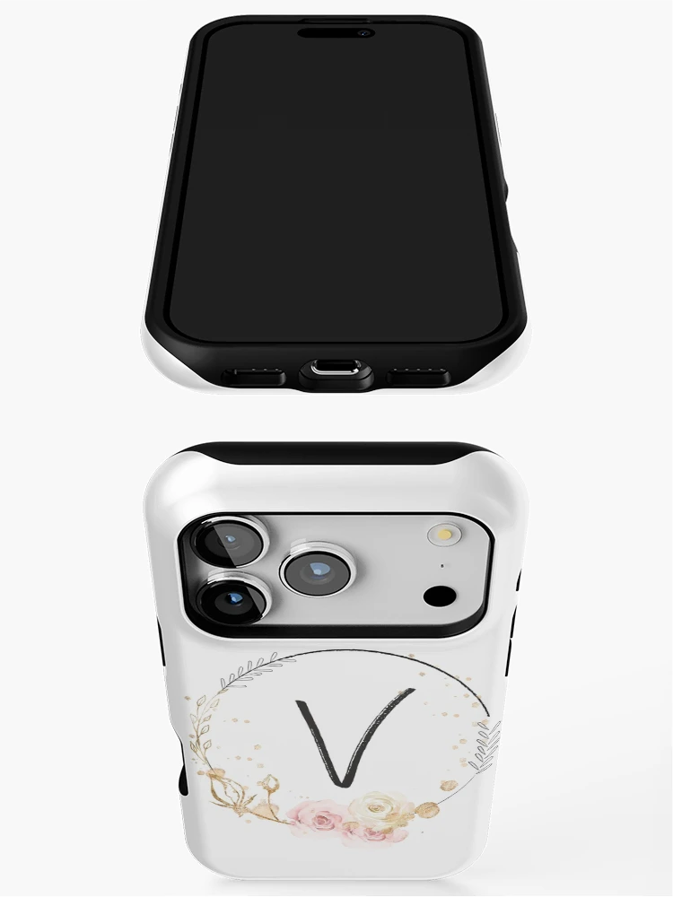 Thumbnail 3 of 4, iPhone Case, Letter V - Roses designed and sold by Rionda.