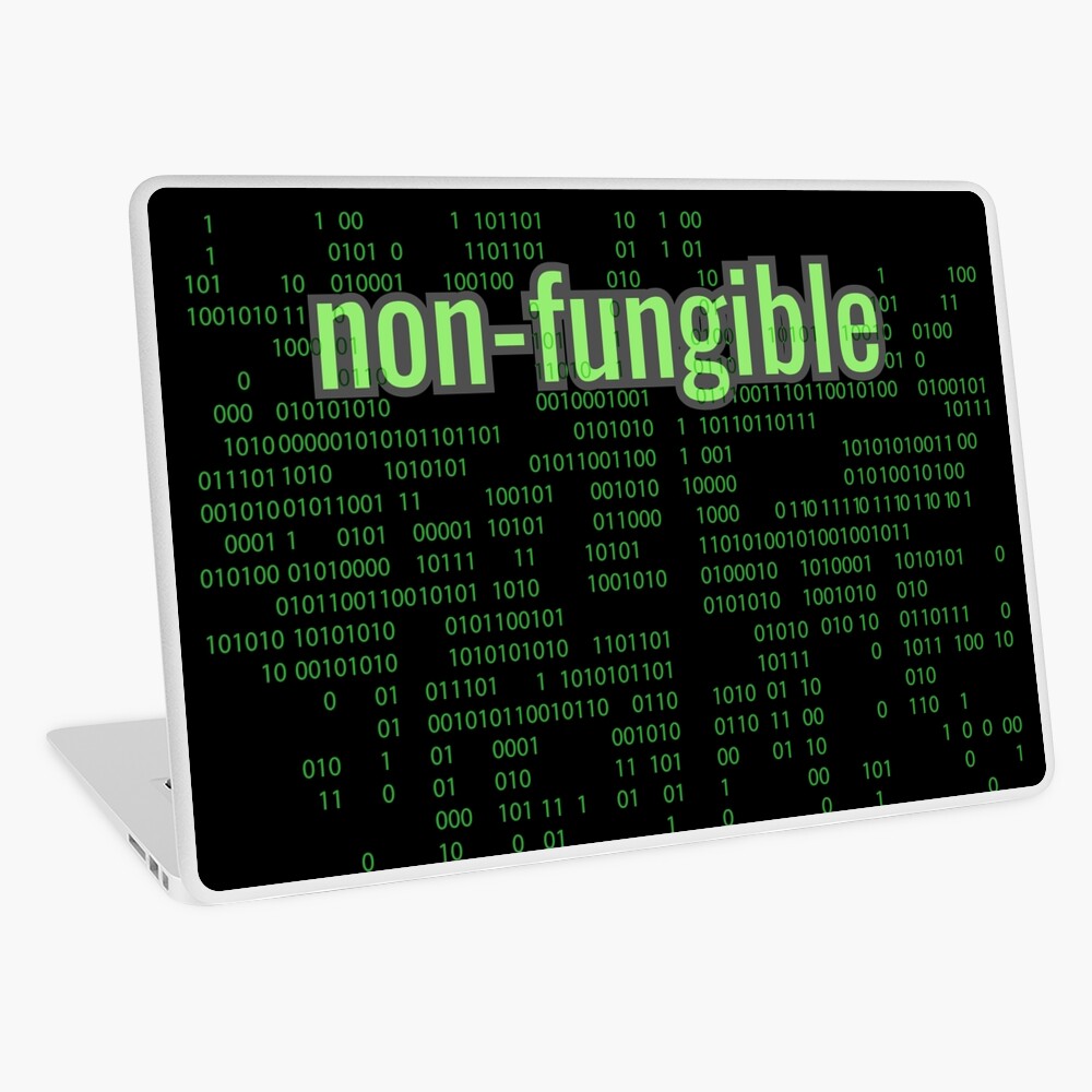 Non-Fungible Digital Green Laptop Skin