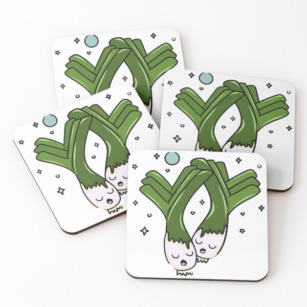 Item preview, Cute Leeks. Cartoon Illustration designed and sold by FlamesandFrost.