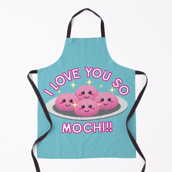 Item preview, Cute Kawaii Pink Mochi With Text I Love You So Mochi!! Design designed and sold by NightGleam.