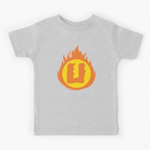 Superhero Letter U. Fire Insignia Kids T-Shirt