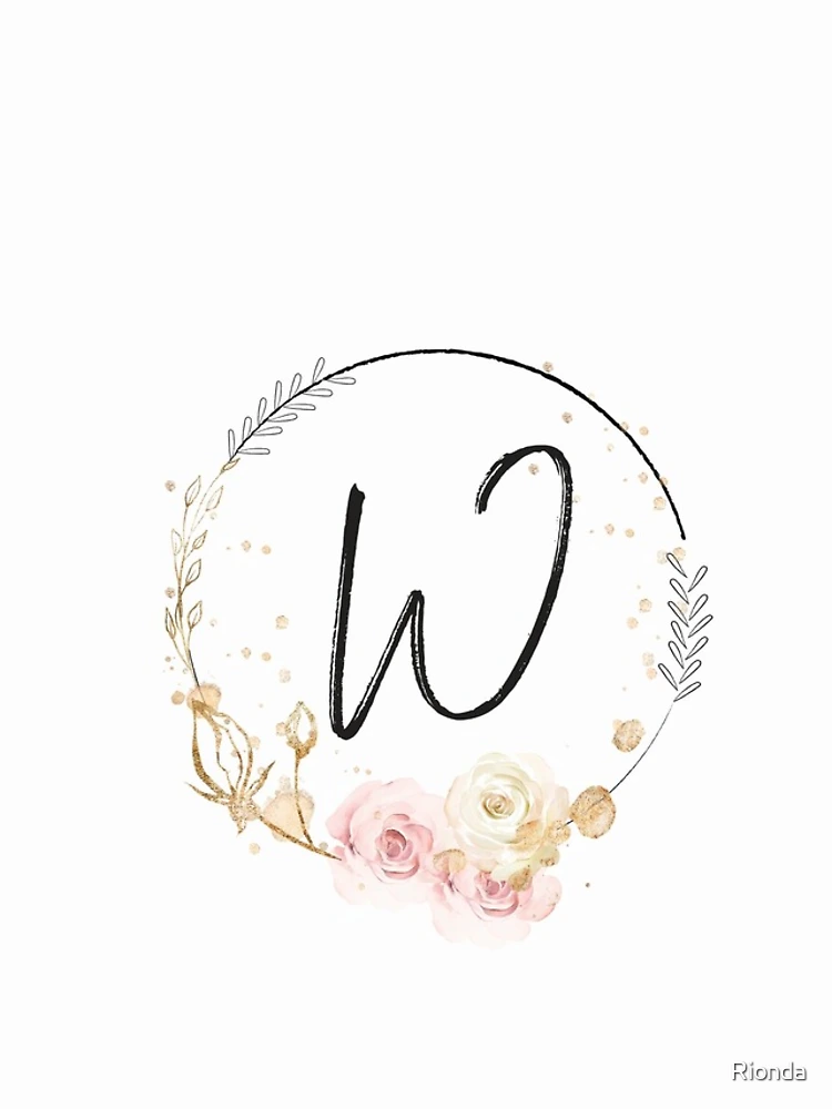 Thumbnail 4 of 4, iPhone Case, Letter W - Roses designed and sold by Rionda.