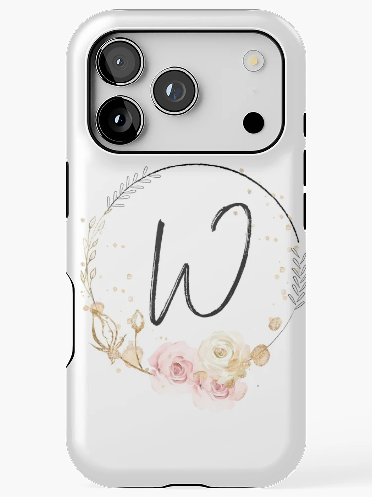 Thumbnail 1 of 4, iPhone Case, Letter W - Roses designed and sold by Rionda.