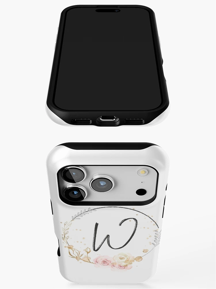 Thumbnail 3 of 4, iPhone Case, Letter W - Roses designed and sold by Rionda.