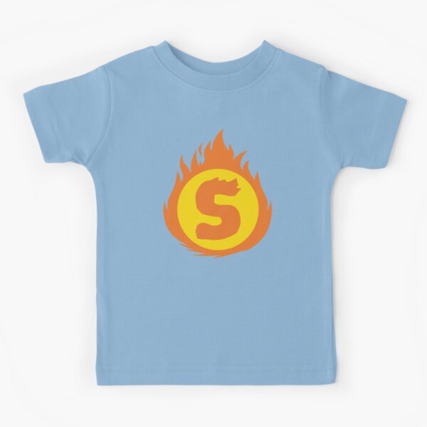 Superhero Letter S. Fire Insignia Kids T-Shirt