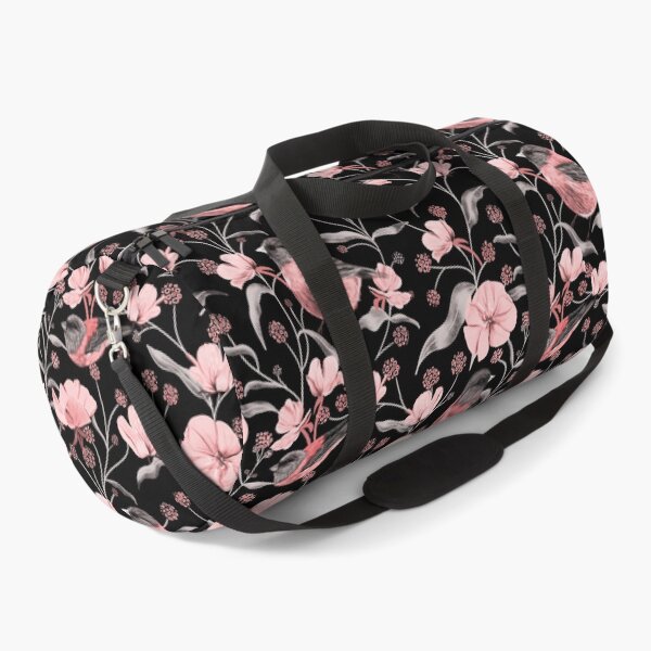 Flores y pájaros rosados Bolsa deportiva