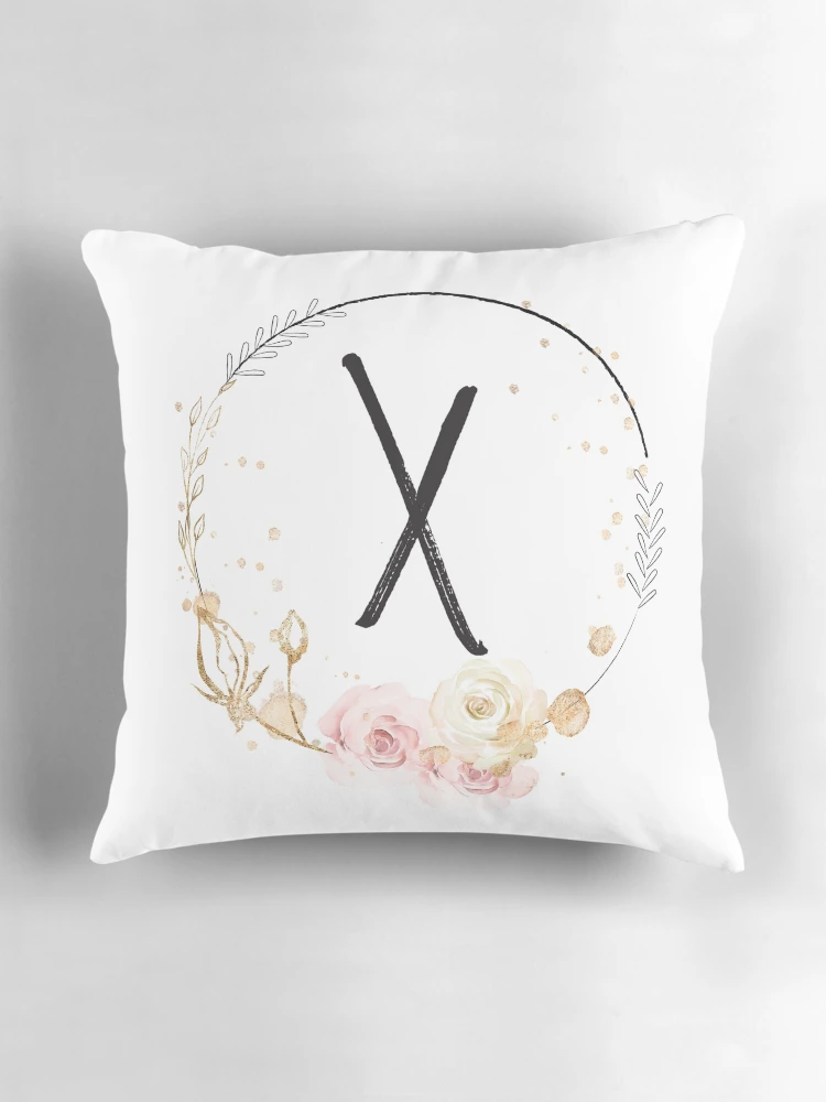 Thumbnail 3 of 4, Pillow, Letter X - Roses designed and sold by Rionda.