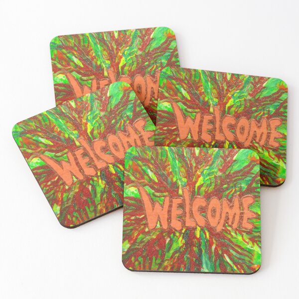 Item preview, WELCOME, Red And Green Painting designed and sold by Andrew Morrell.