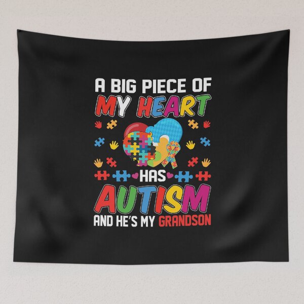 Item preview, A Big Piece Of My Heart Has Autism And He's My Grandson | Gift Idea | Gift For Grandma | Gift For Daughter | Gift For Nieces designed and sold by LanPhan.