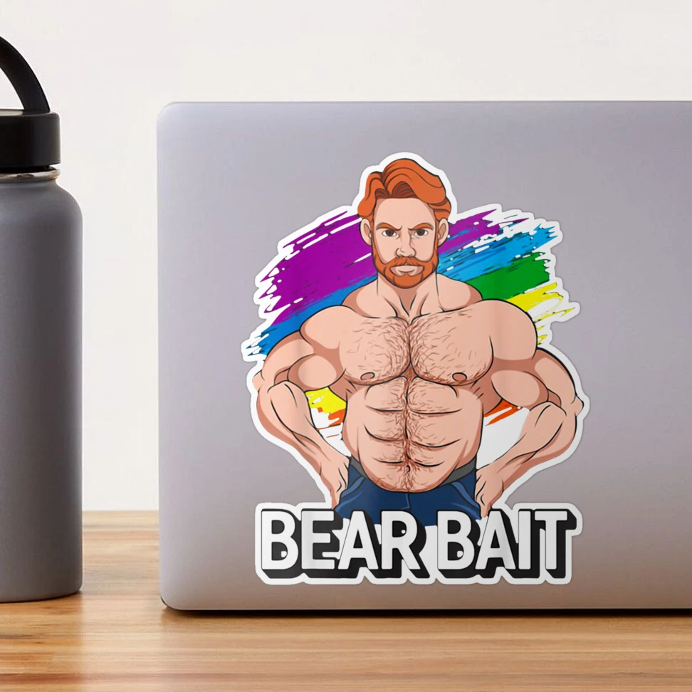 LGBT GAY MALE PRIDE BEAR BAIT KK TODDLER  Sticker for Sale by
