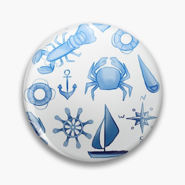 Item preview, sailor/ ocean themed pattern  designed and sold by HibiscusHeron.