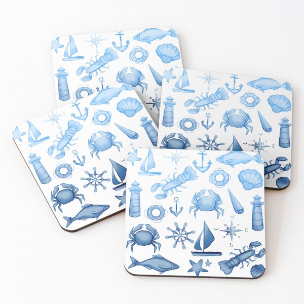 Item preview, sailor/ ocean themed pattern  designed and sold by HibiscusHeron.