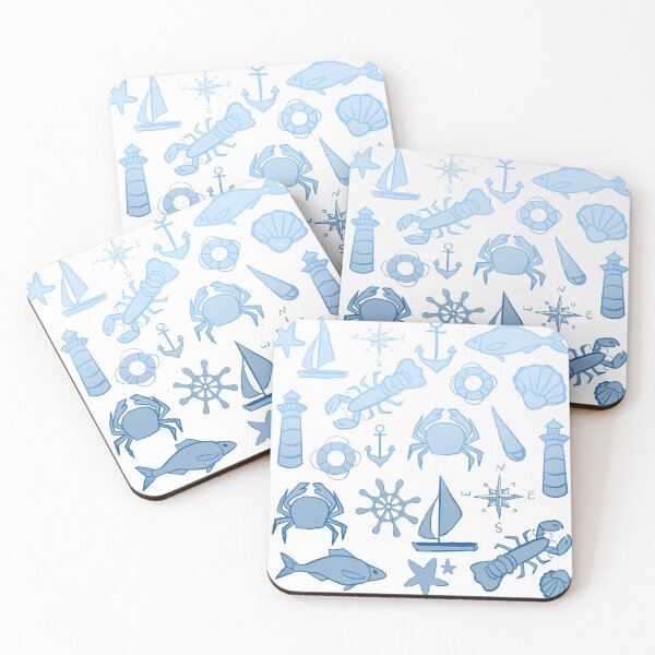Item preview, sailor/ ocean themed pattern  designed and sold by HibiscusHeron.